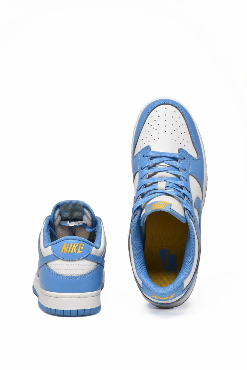 Nike Dunk Low Sneakers Pelle Bianco/Celeste