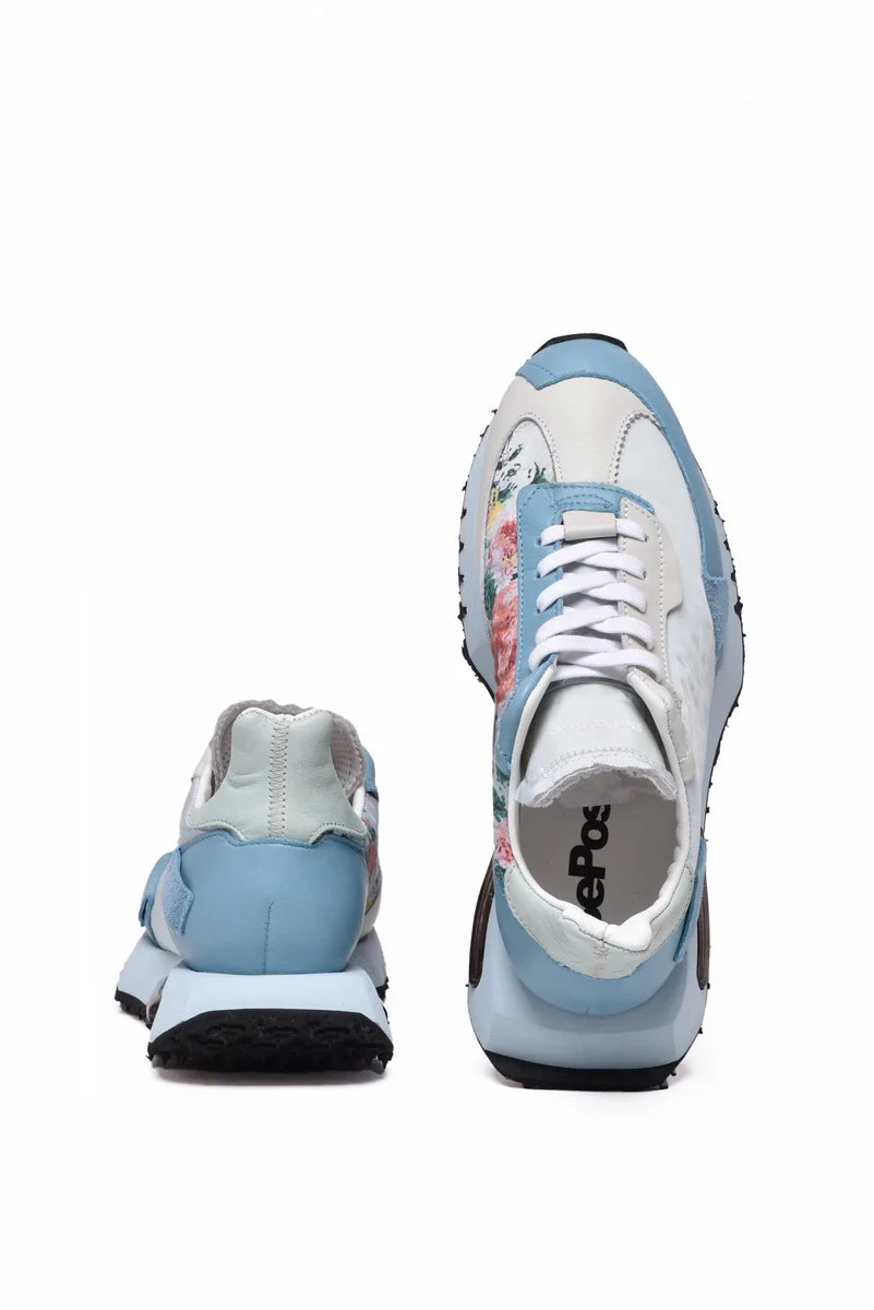 Be Positive Sneakers Pelle/Poliestere Celeste