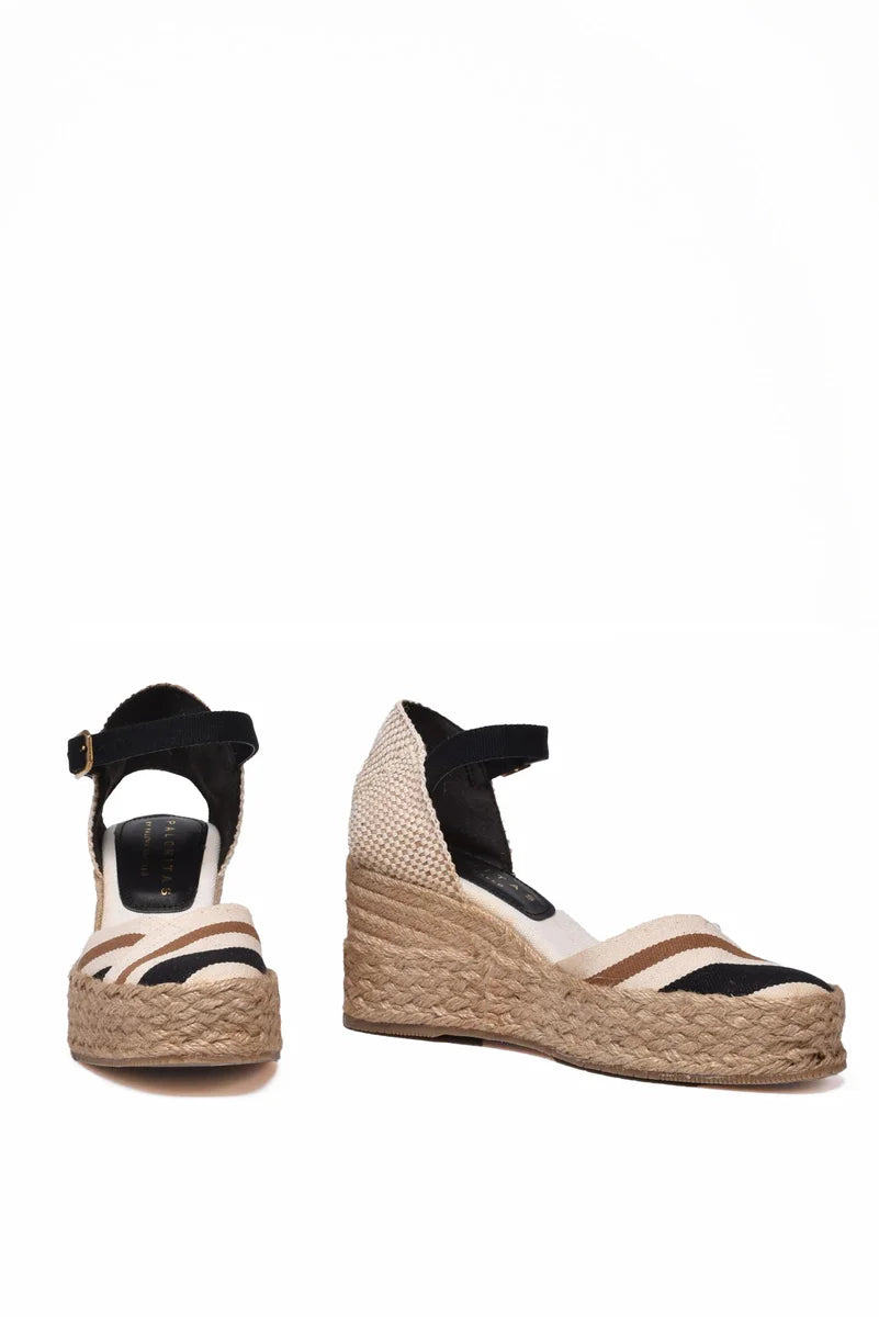 Palomitas By P.barcelo Espadrillas Zeppa - Beige/Nero