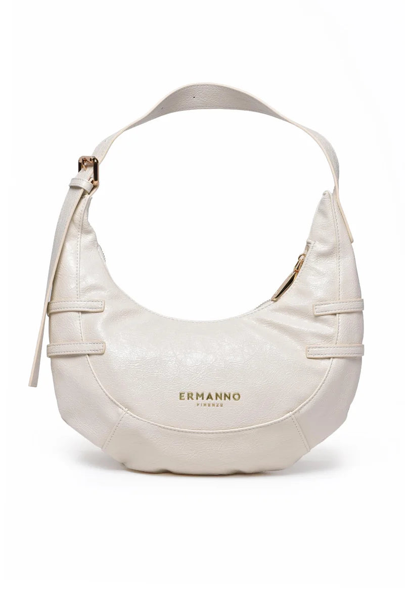 Ermanno Firenze Hobo Teal Borsa a Spalla - Bianco