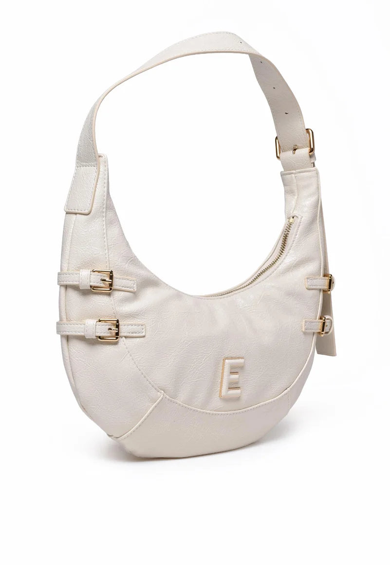Ermanno Firenze Hobo Teal Borsa a Spalla - Bianco