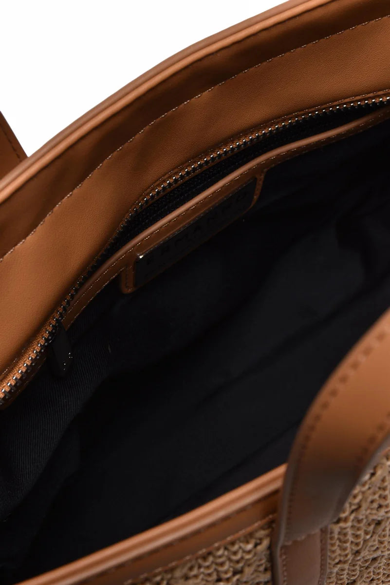 Ermanno Firenze Tote Terra Straw Borsa a Mano - Beige