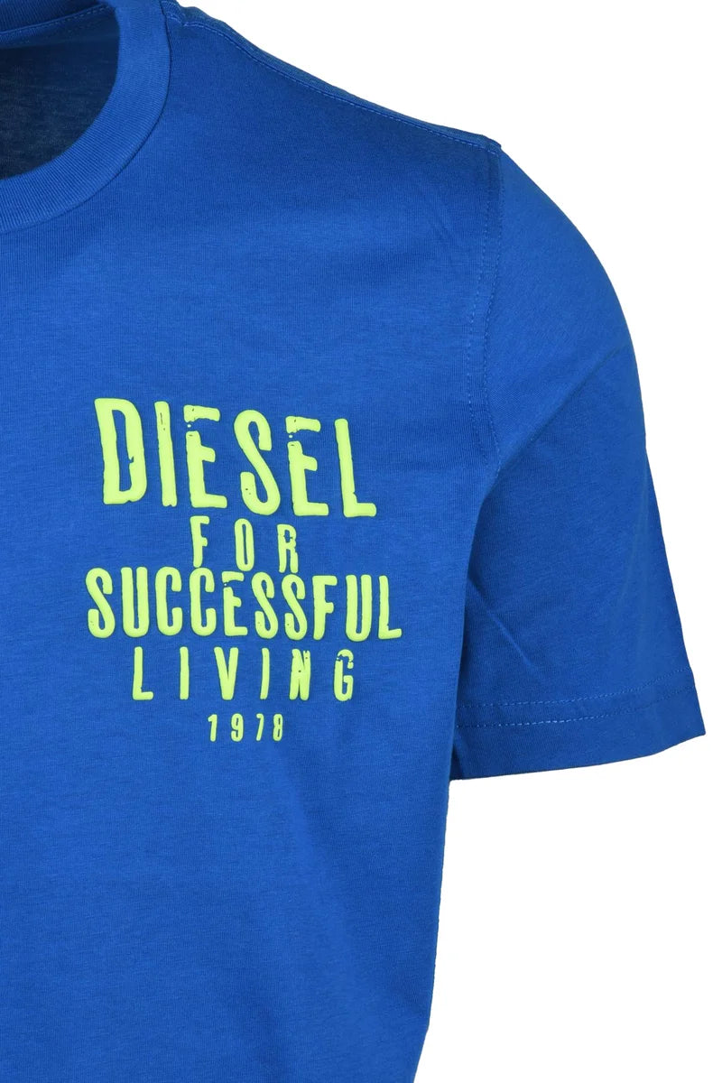 Diesel T-shirt Girocollo - Azzurro