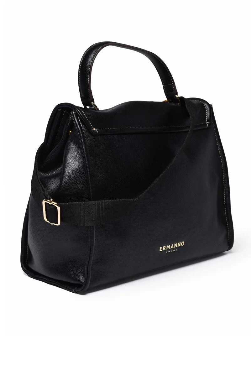 Ermanno Firenze Borsa a Mano Flap Treasure - Nero