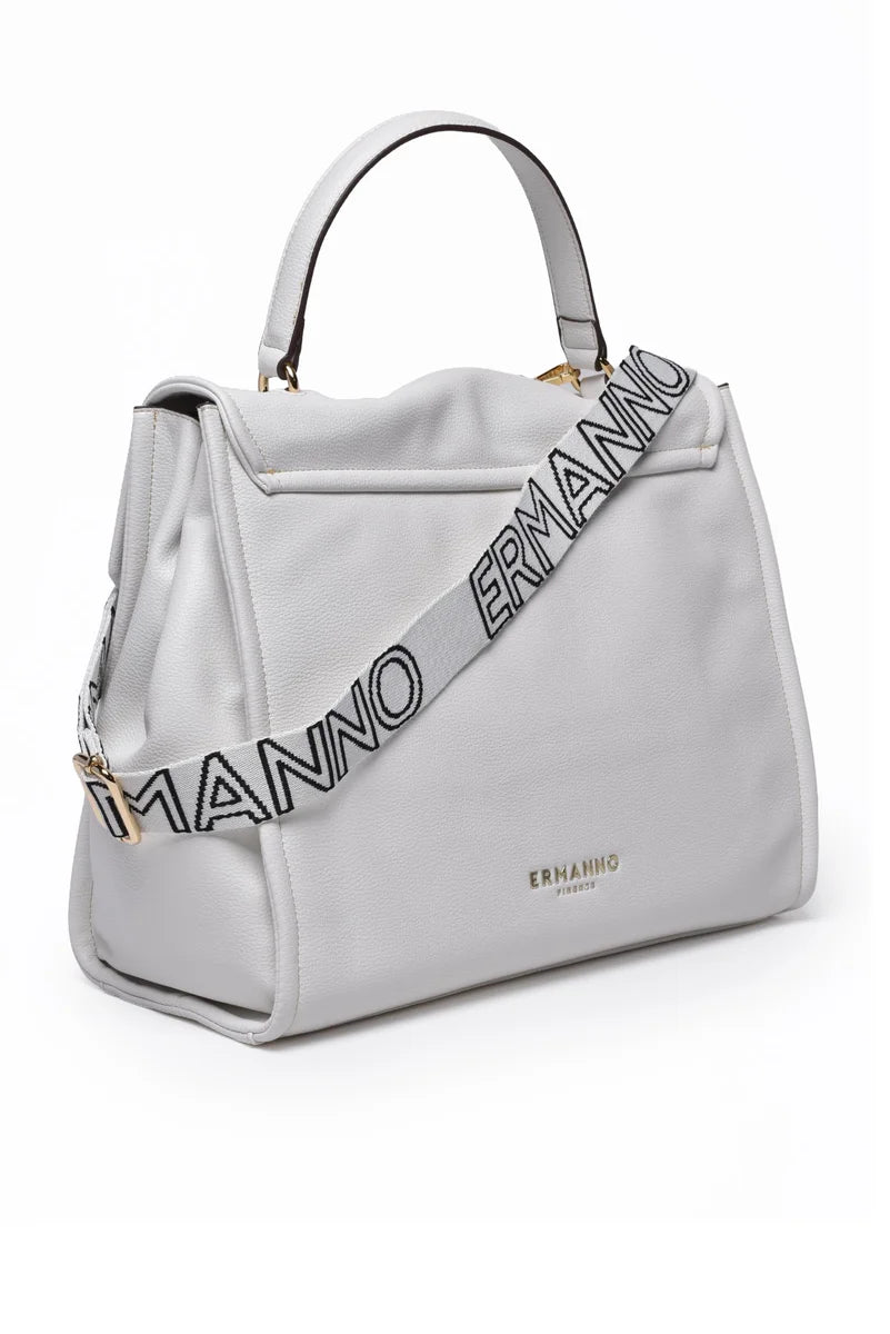 Ermanno Firenze Borsa a Mano Flap Treasure - Bianco