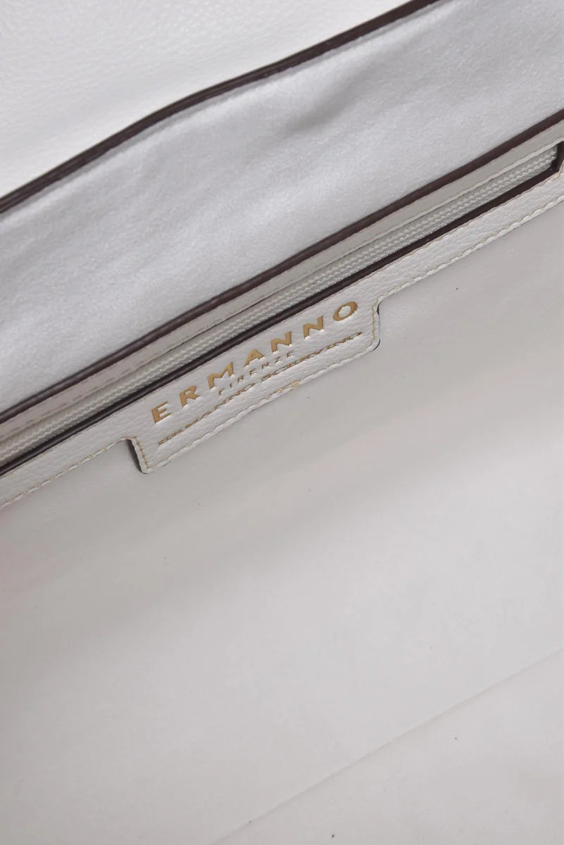 Ermanno Firenze Borsa a Mano Flap Treasure - Bianco