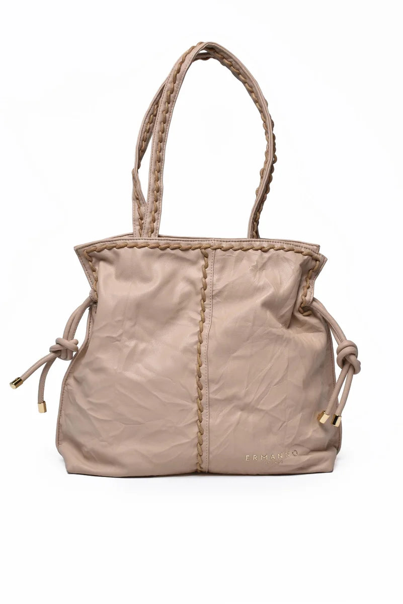 Ermanno Firenze Tanisha Medium Tote Bag - Beige