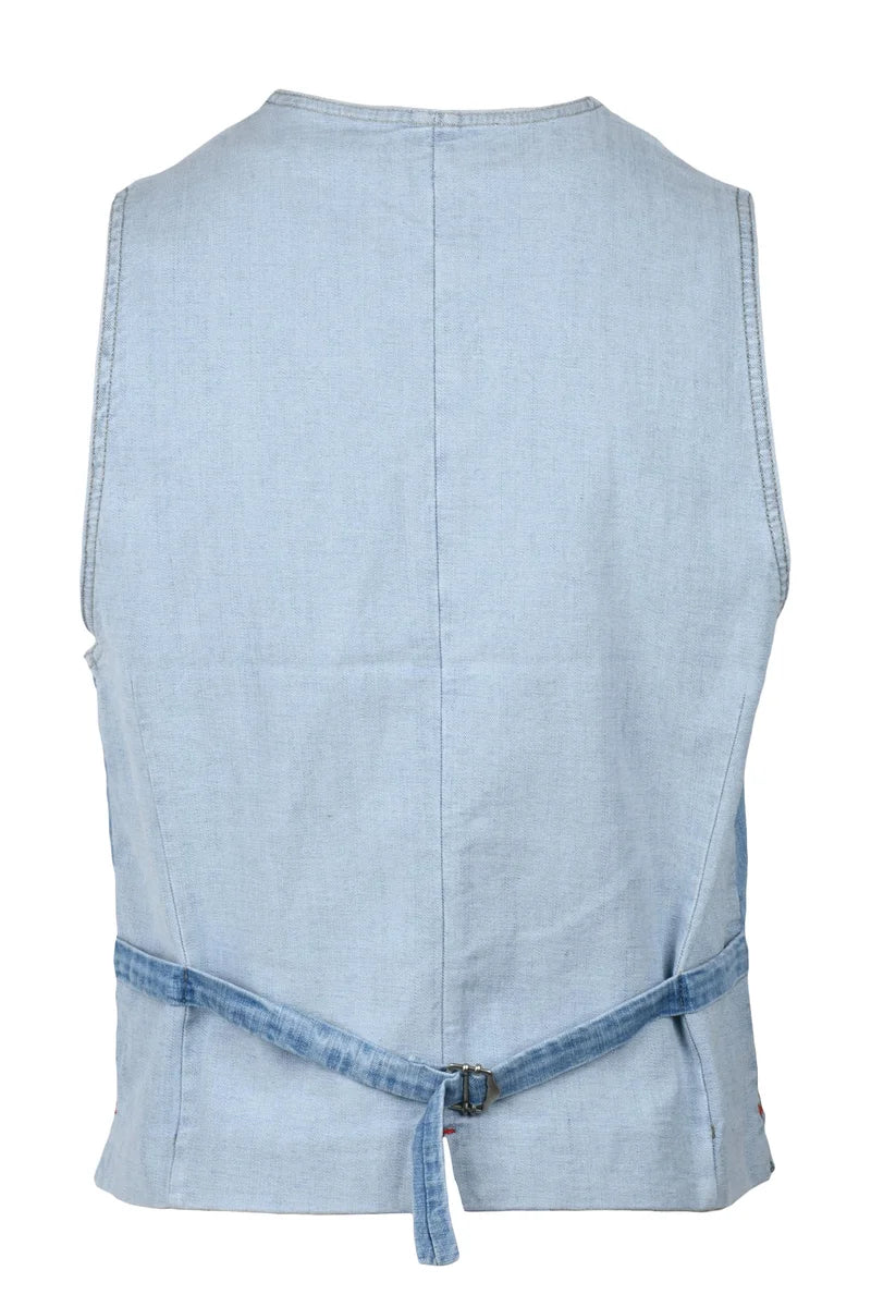 Garry S Earth Gilet Denim Stretch - Denim