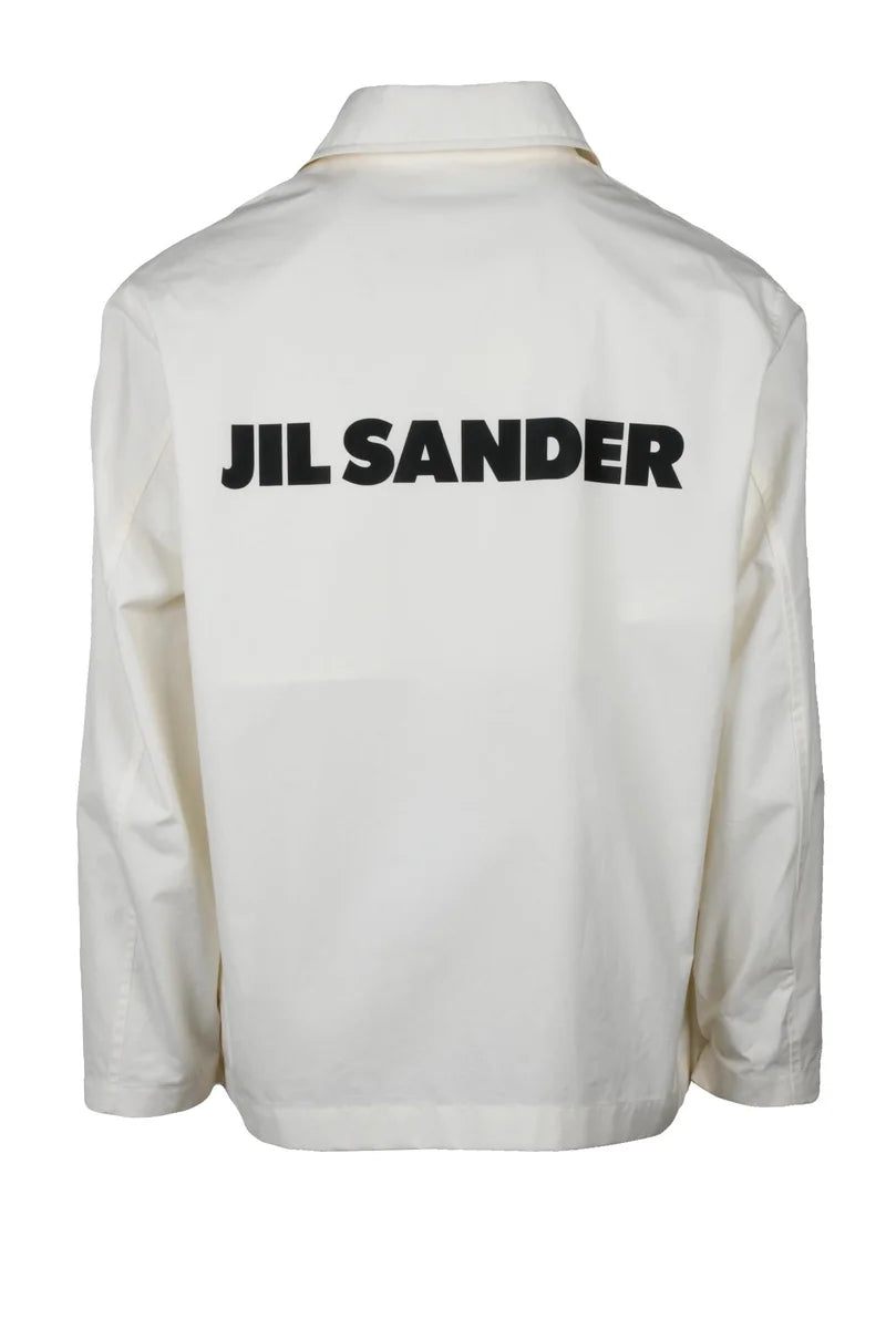 Jil Sander Giubbottino Poplin Cotone - Bianco