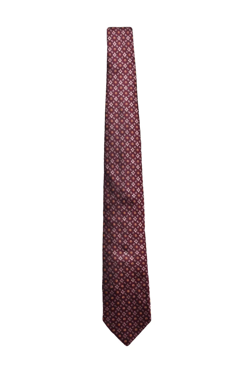 Etro Cravatta in Seta Jacquard - Bordeaux