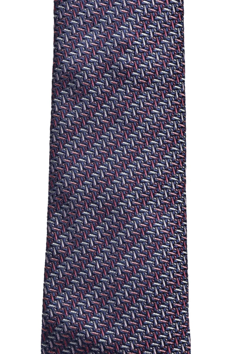 Etro Silk Patterned Tie - Blue/Fuchsia