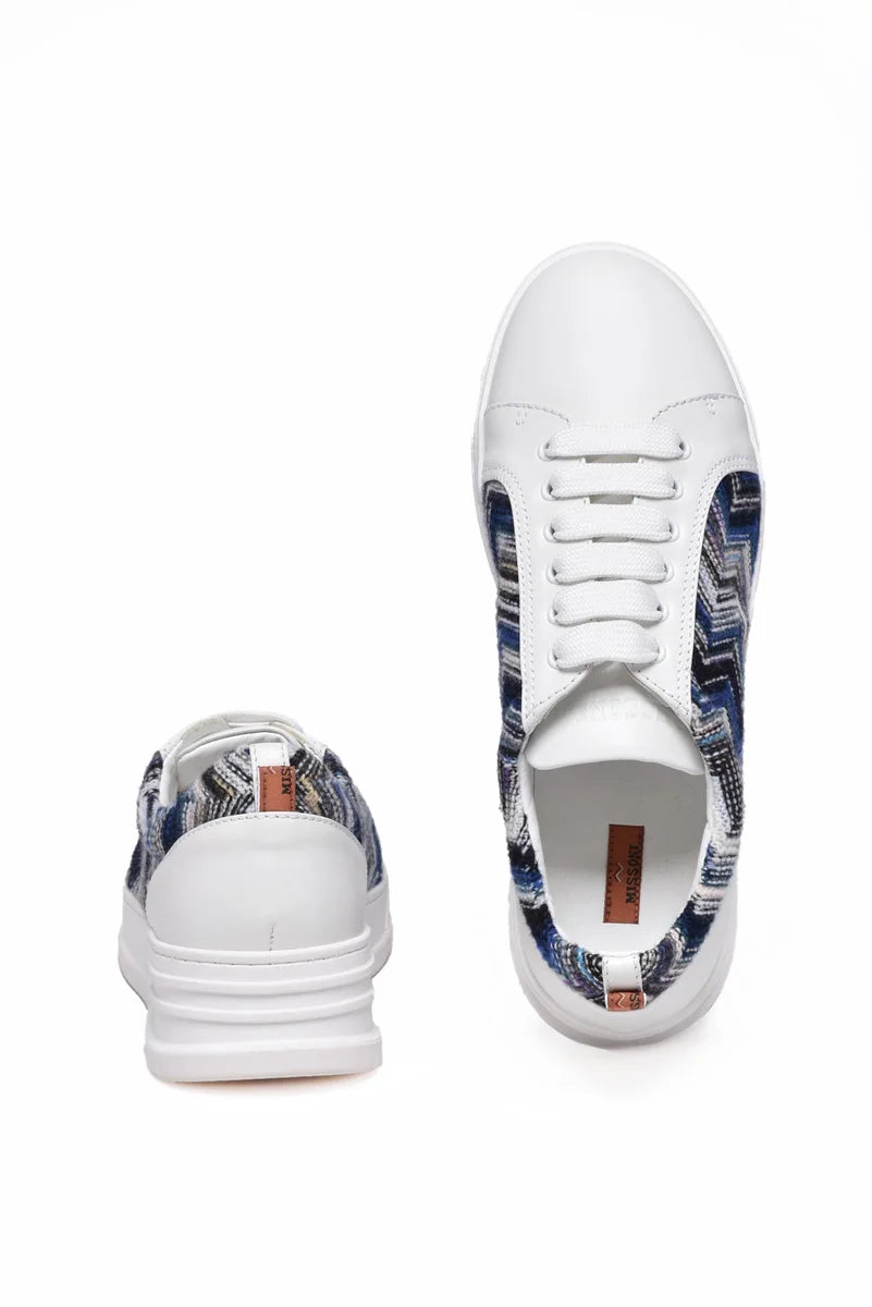 Missoni Sneakers Alex Tessuto/Suede - Bianco