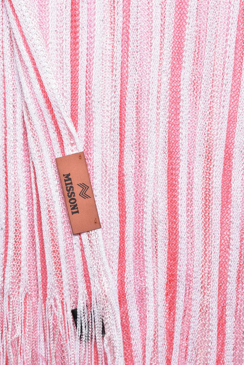 Missoni Sciarpa Poliammide Viscosa - Bianco/Rosa