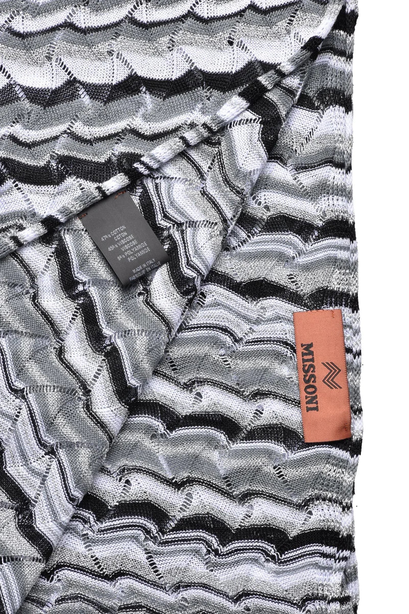Missoni Cotton Viscose Polyamide Scarf - White/Black