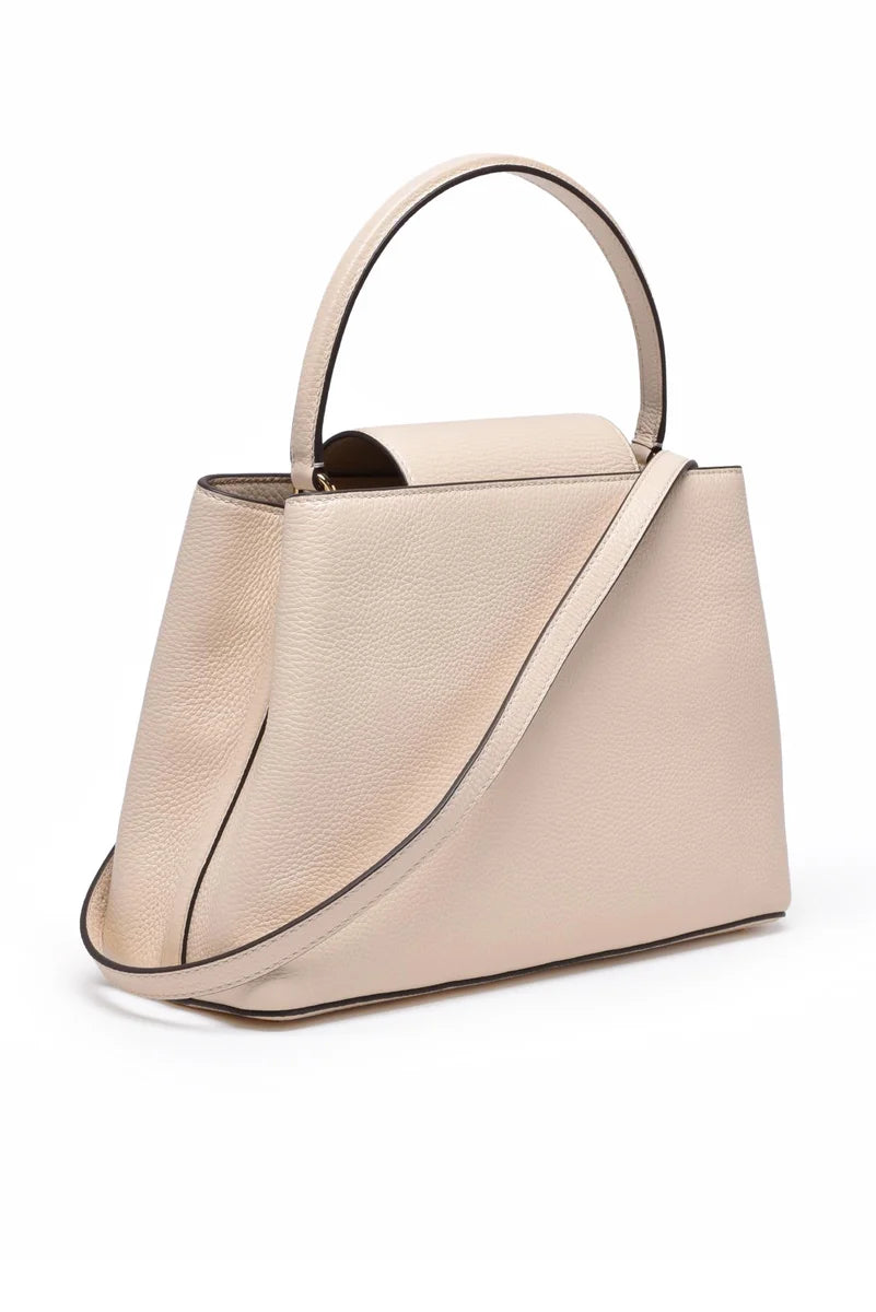 Tory Burch Borsa a Mano Britten Satchel - Cream