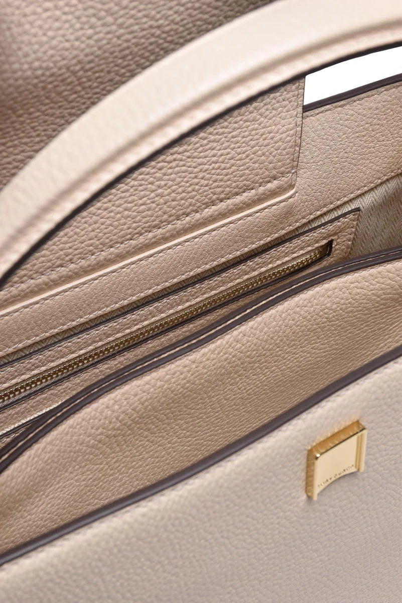 Tory Burch Borsa a Mano Britten Satchel - Cream