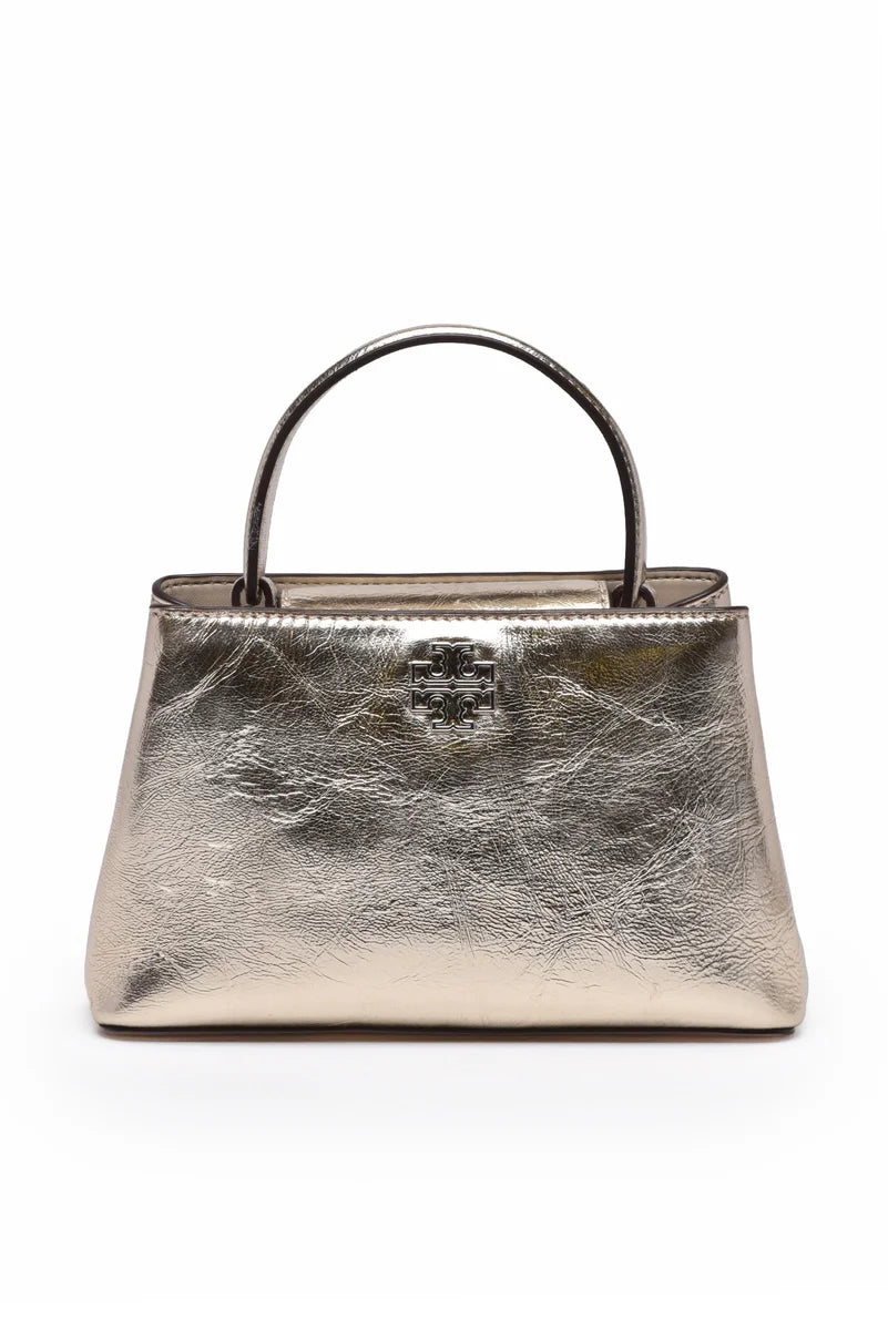 Tory Burch Britten Metallic Handbag - Gold