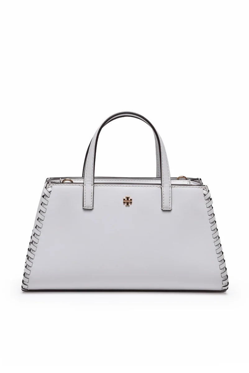 Tory Burch Emerson Whipstitch Tote Mini - Bianco