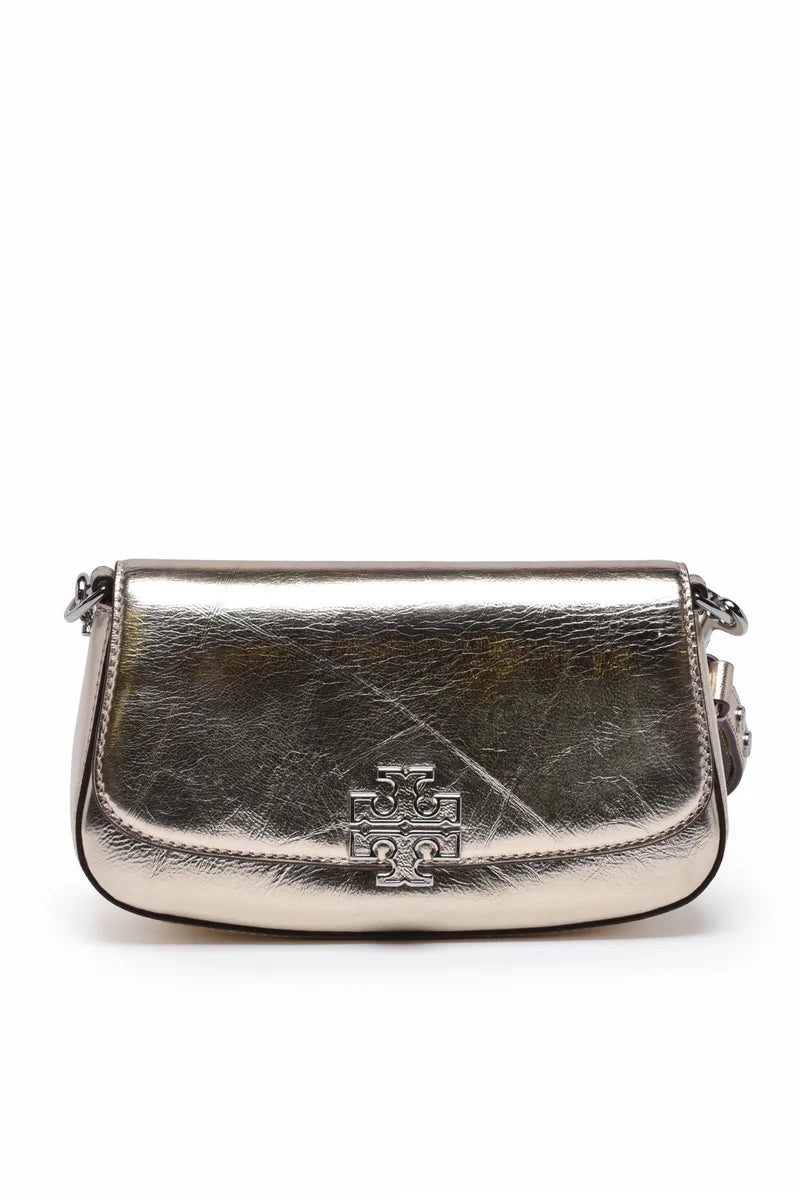 Tory Burch Britten Metallic Borsa A Spalla - Oro