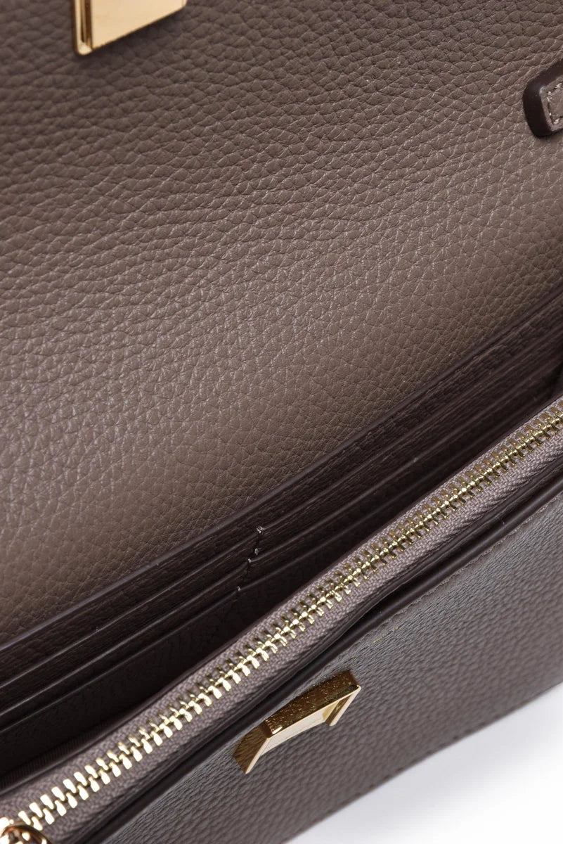 Tory Burch Britten Chain Wallet Tracolla - Grigio