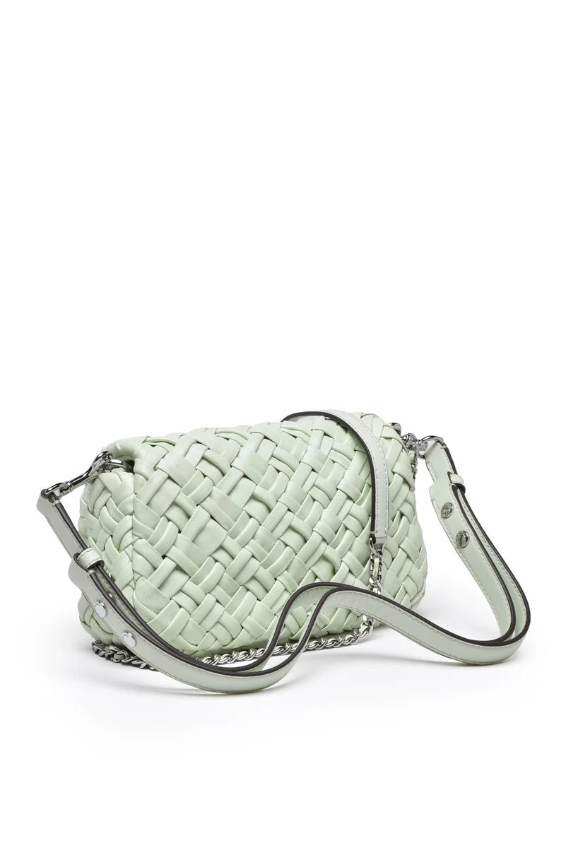 Tory Burch Britten Woven Convertible Tracolla Verde
