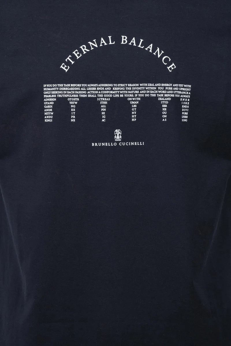 Brunello Cucinelli T-shirt Cotone - Blu