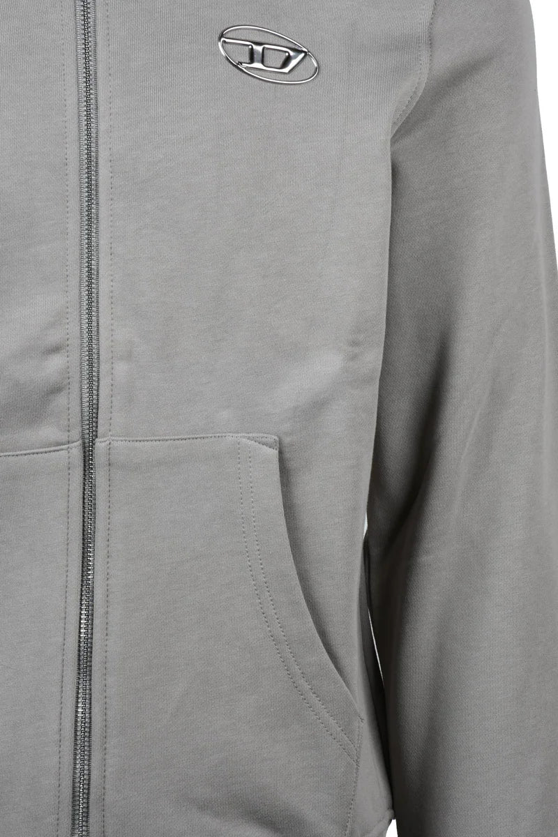 Diesel Felpa Zip Cotone - Beige