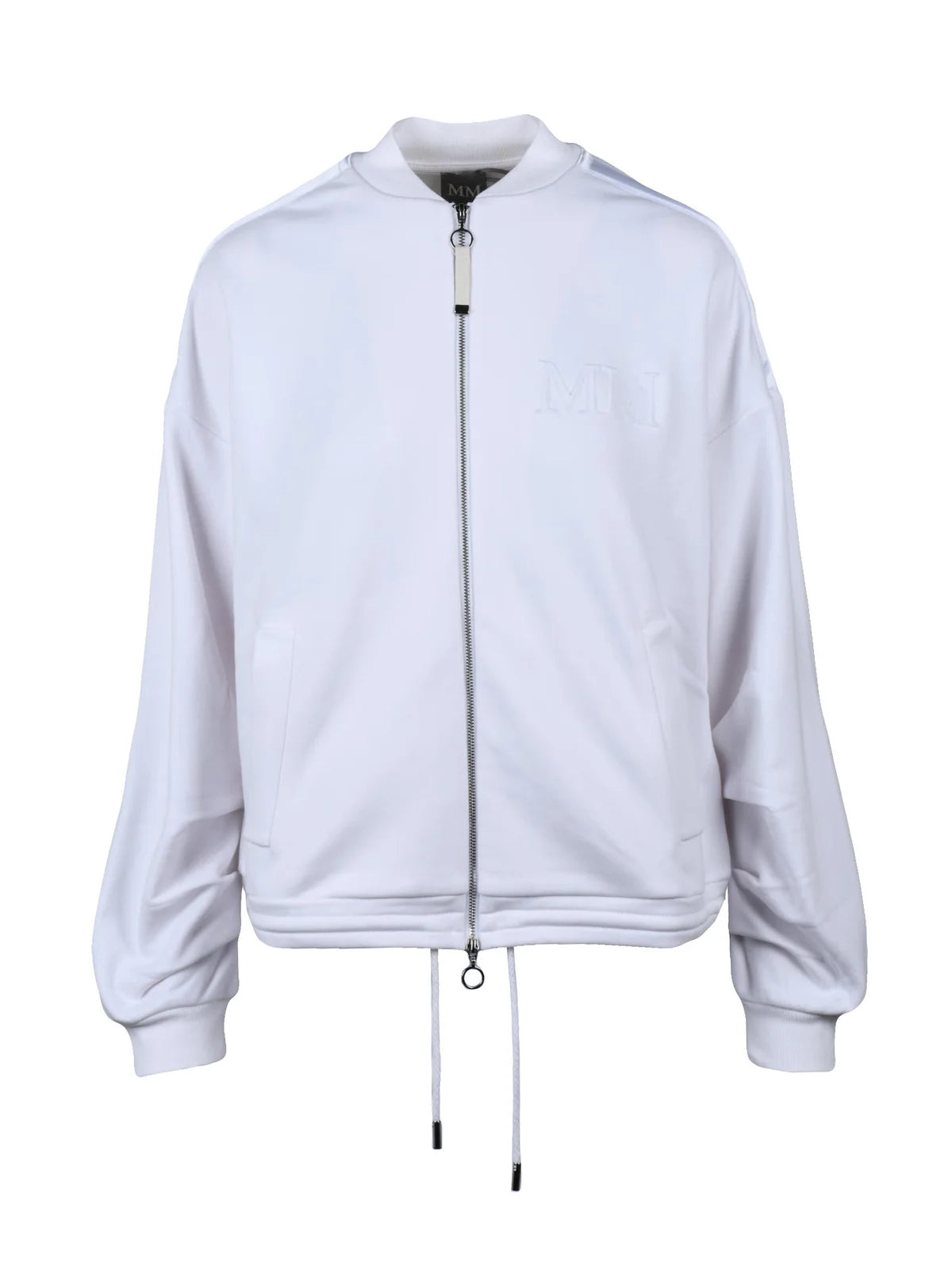 Mm By Max Mara Felpa Zip Cotone Poliestere - Bianco