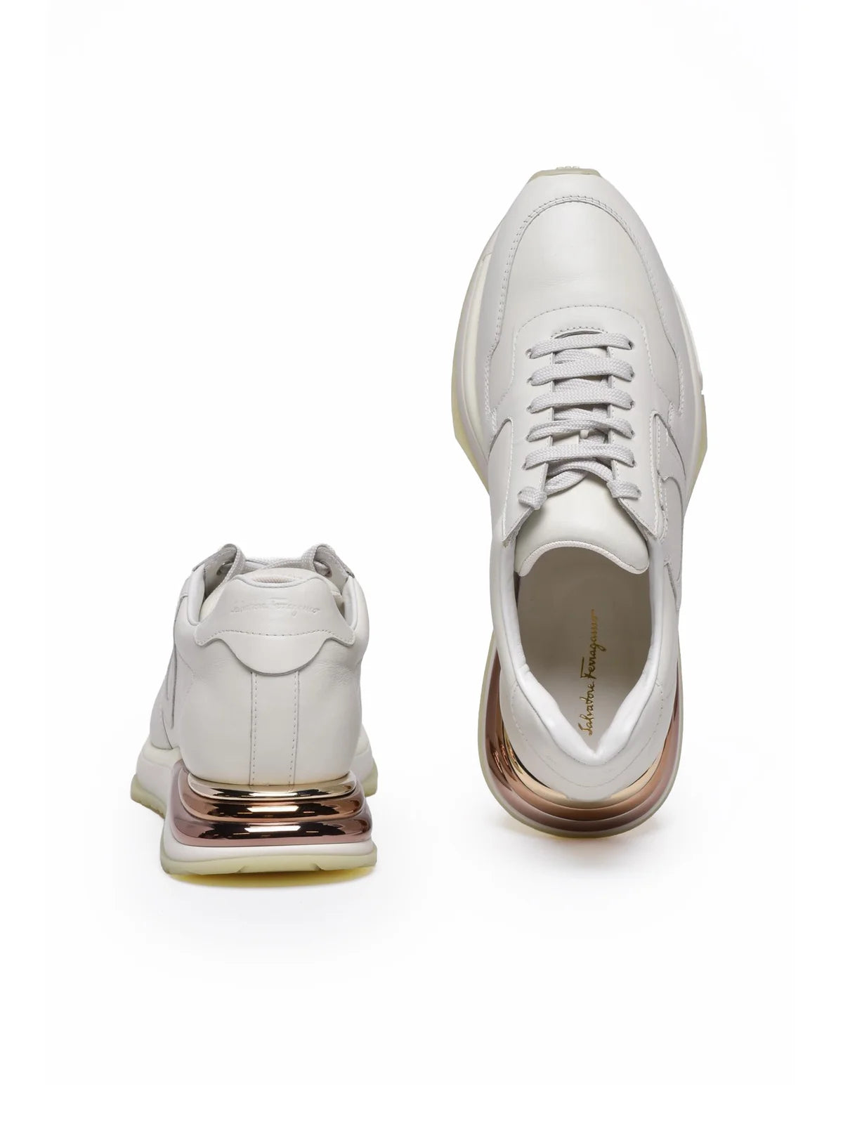 Salvatore Ferragamo Brooklyn Sneakers Pelle - Bianco