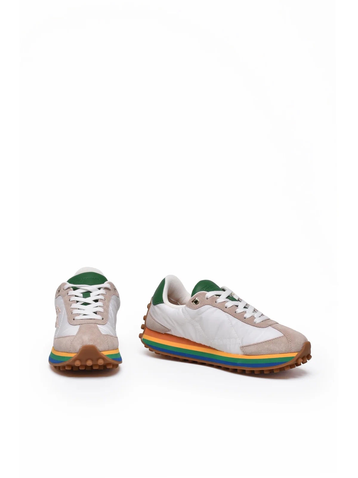 Salvatore Ferragamo Iggy Sneakers Pelle/Altre Fibre - Bianco/Taupe