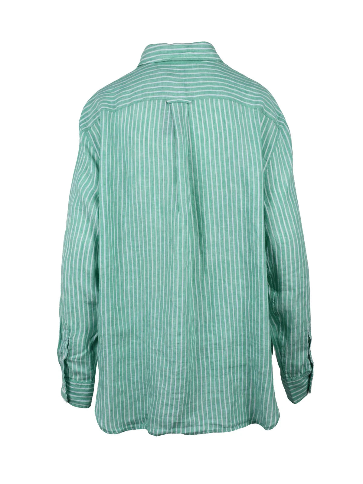 Polo Ralph Lauren Camicia Lino Oversize Verde/Bianco