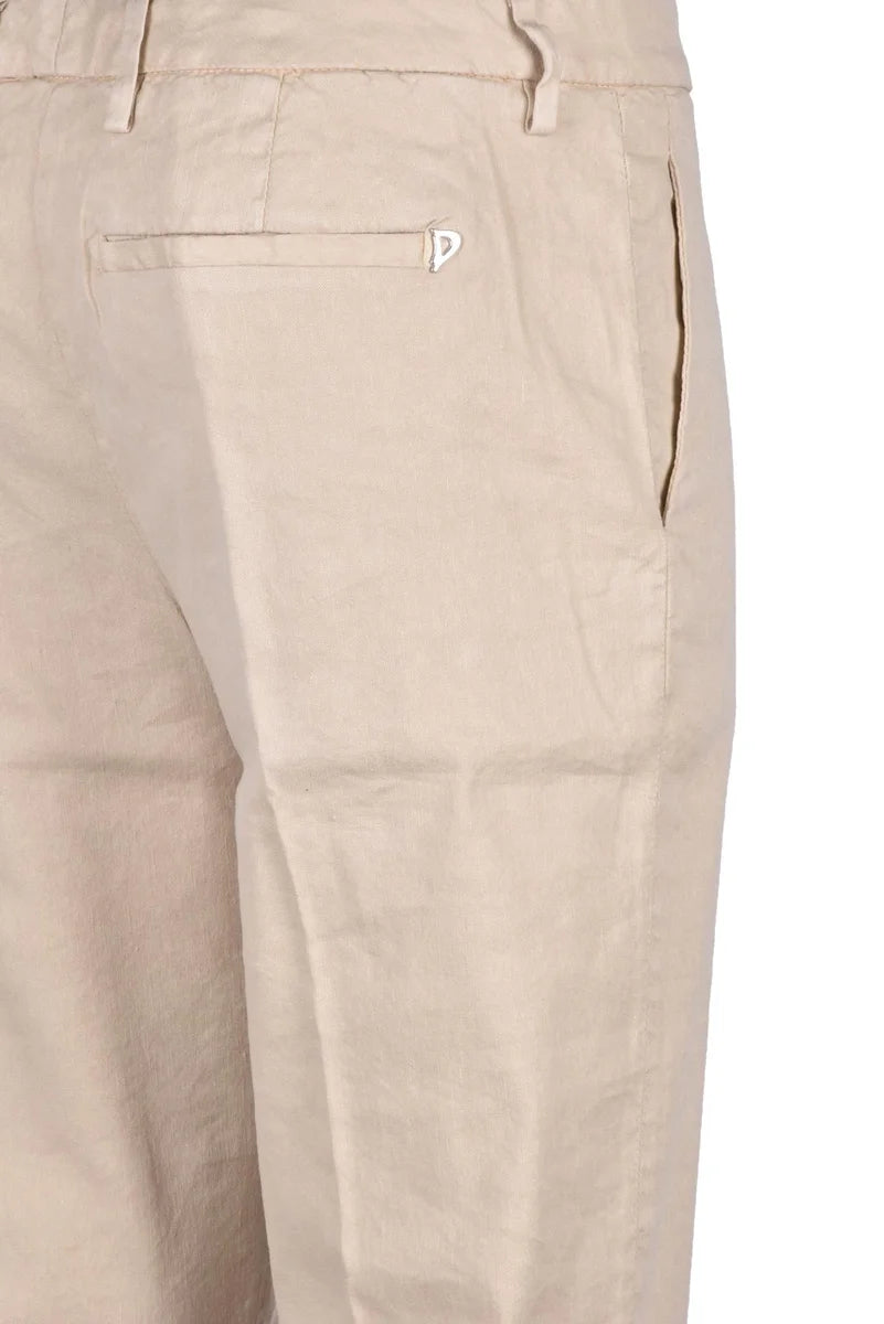 Dondup Pantalone Kasya Lino Stretch - Beige