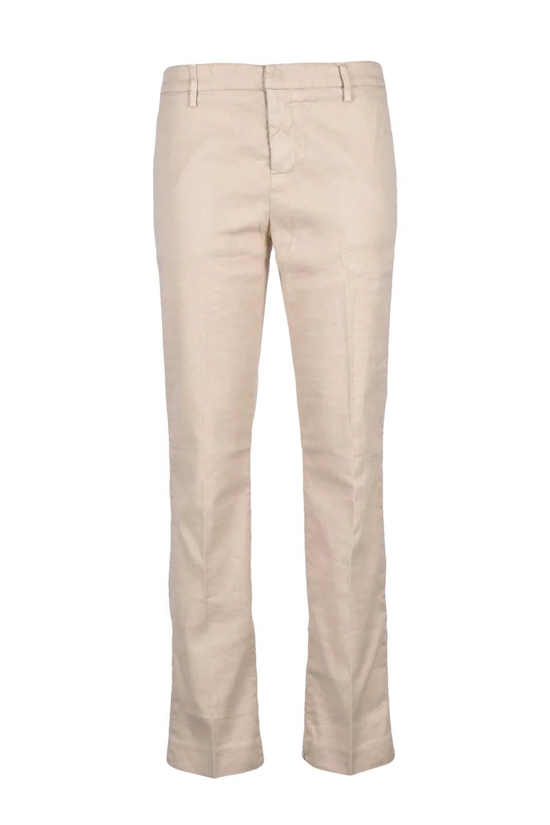 Dondup Pantalone Kasya Lino Stretch - Beige