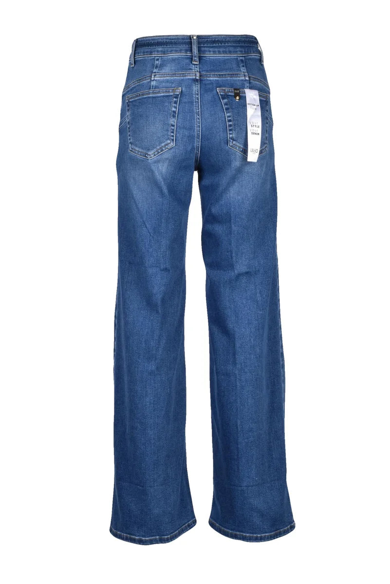 Liu Jo Jeans Bottom Up Flare Cotone Stretch - Blu
