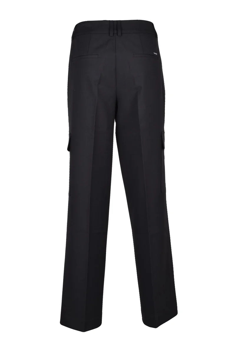 Calvin Klein Jeans Pantalone Cargo Poliestere Elastan - Nero