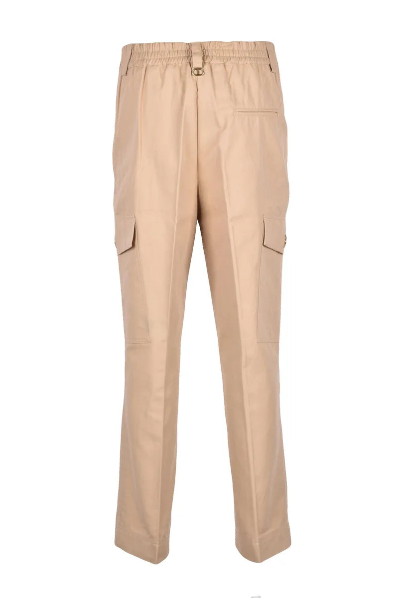 Twinset Pantaloni Cargo Beige