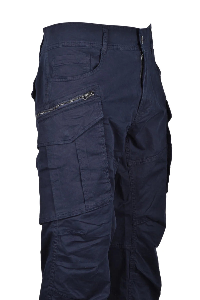 Replay Pantaloni Cargo Cotone Stretch - Blu Notte