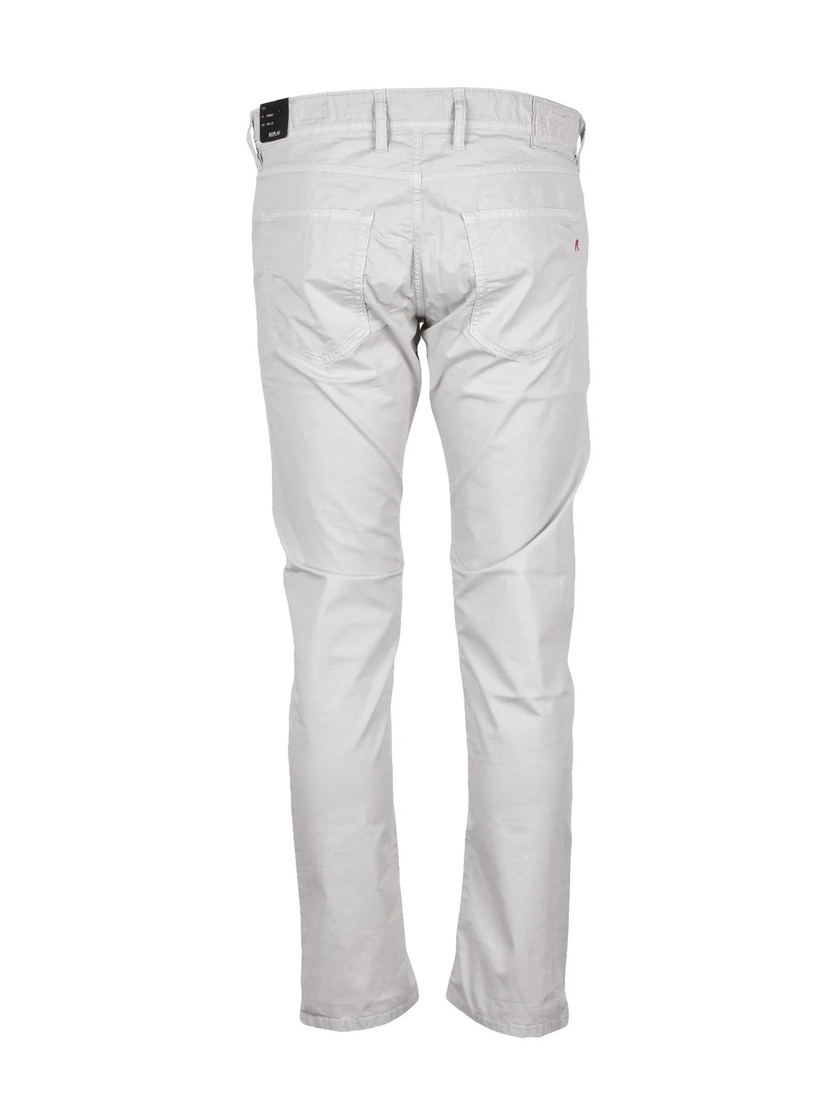 Replay Pantalone Cotone Lyocell Stretch - Grigio Chiaro