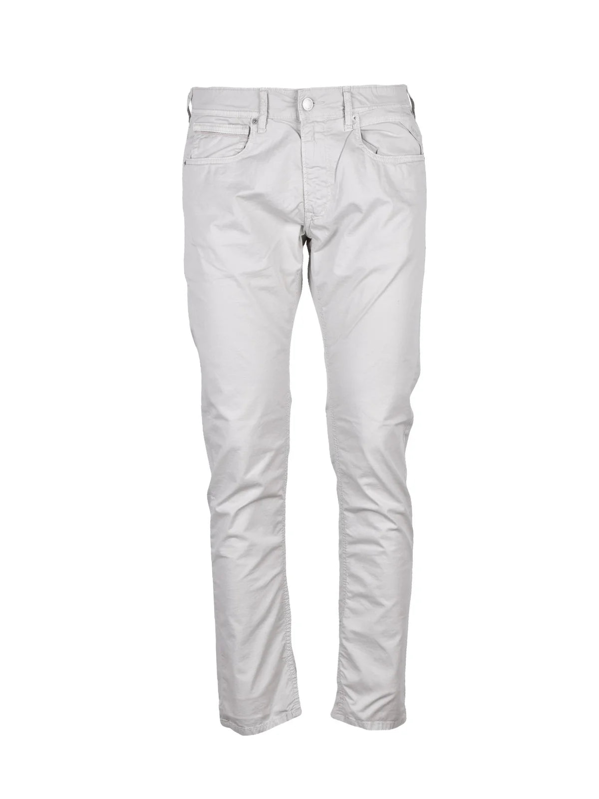 Replay Pantalone Cotone Lyocell Stretch - Grigio Chiaro
