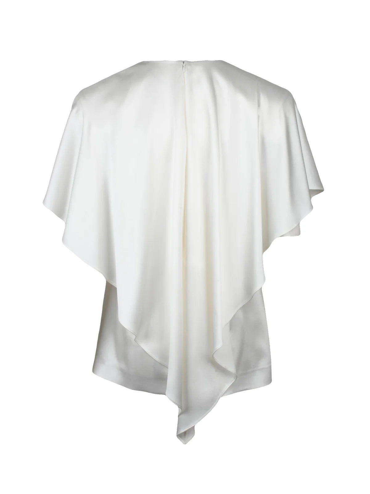 Stella McCartney Blusa in Satin con Zip - Bianco