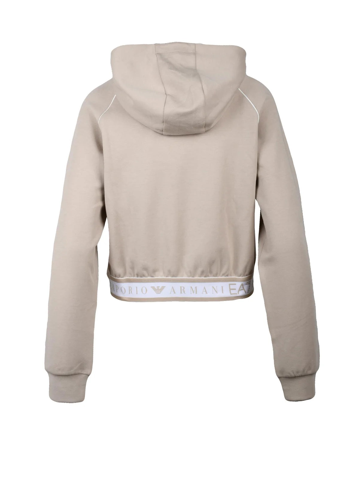 EA7 Emporio Armani Felpa Corta Misto Cotone - Beige