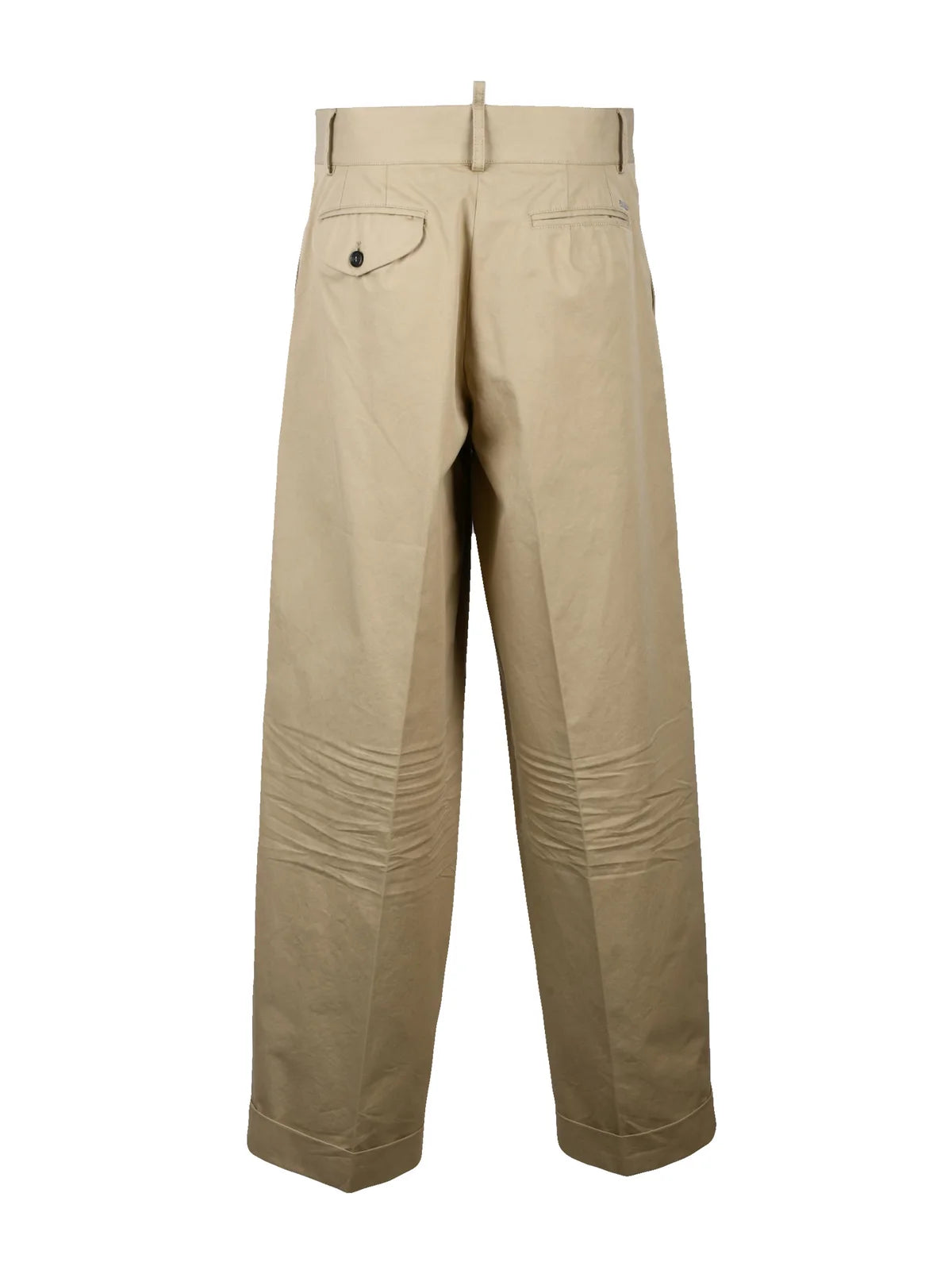 Dsquared2 Pantaloni Chino Vita Alta - Beige