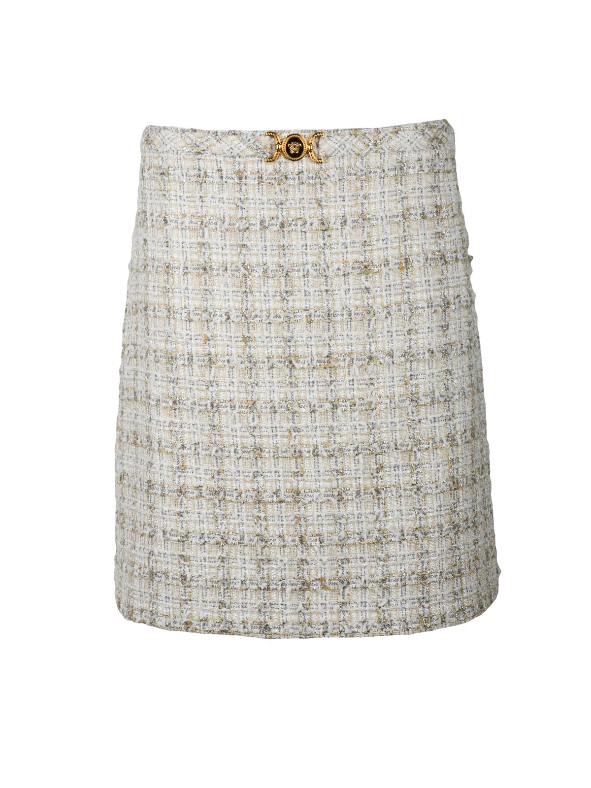 Versace Collection Gonna Mini Bouclé - Beige/Gold