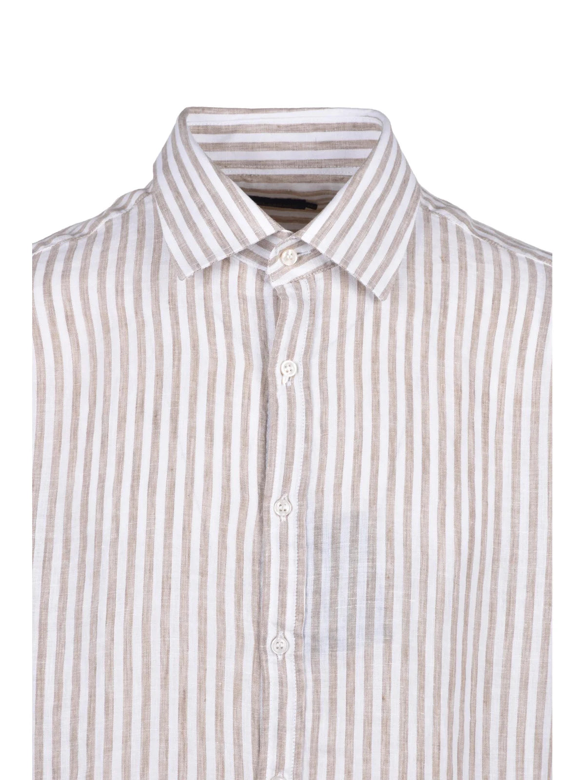 Paul & Shark Camicia Lino - Bianco/Beige