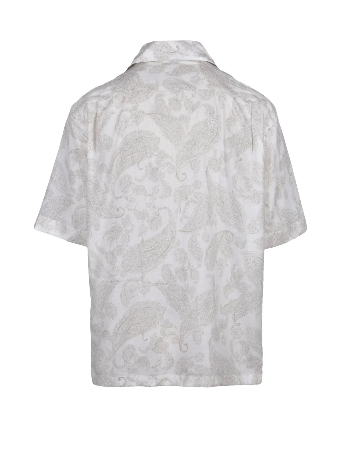 Eleventy Camicia Lino/Cotone - Bianco/Beige