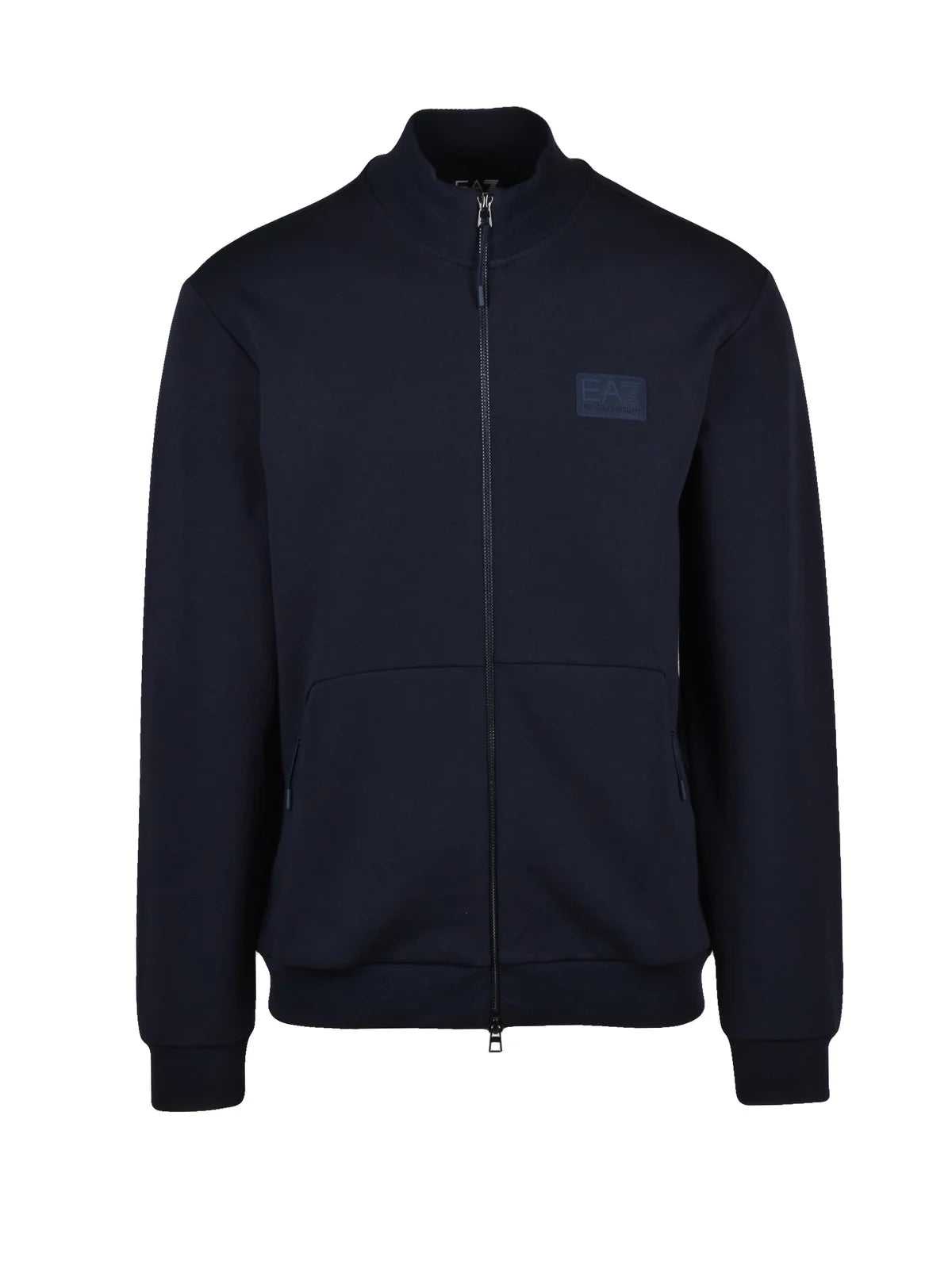 EA7 Emporio Armani Felpa Zip Cotone - Blu