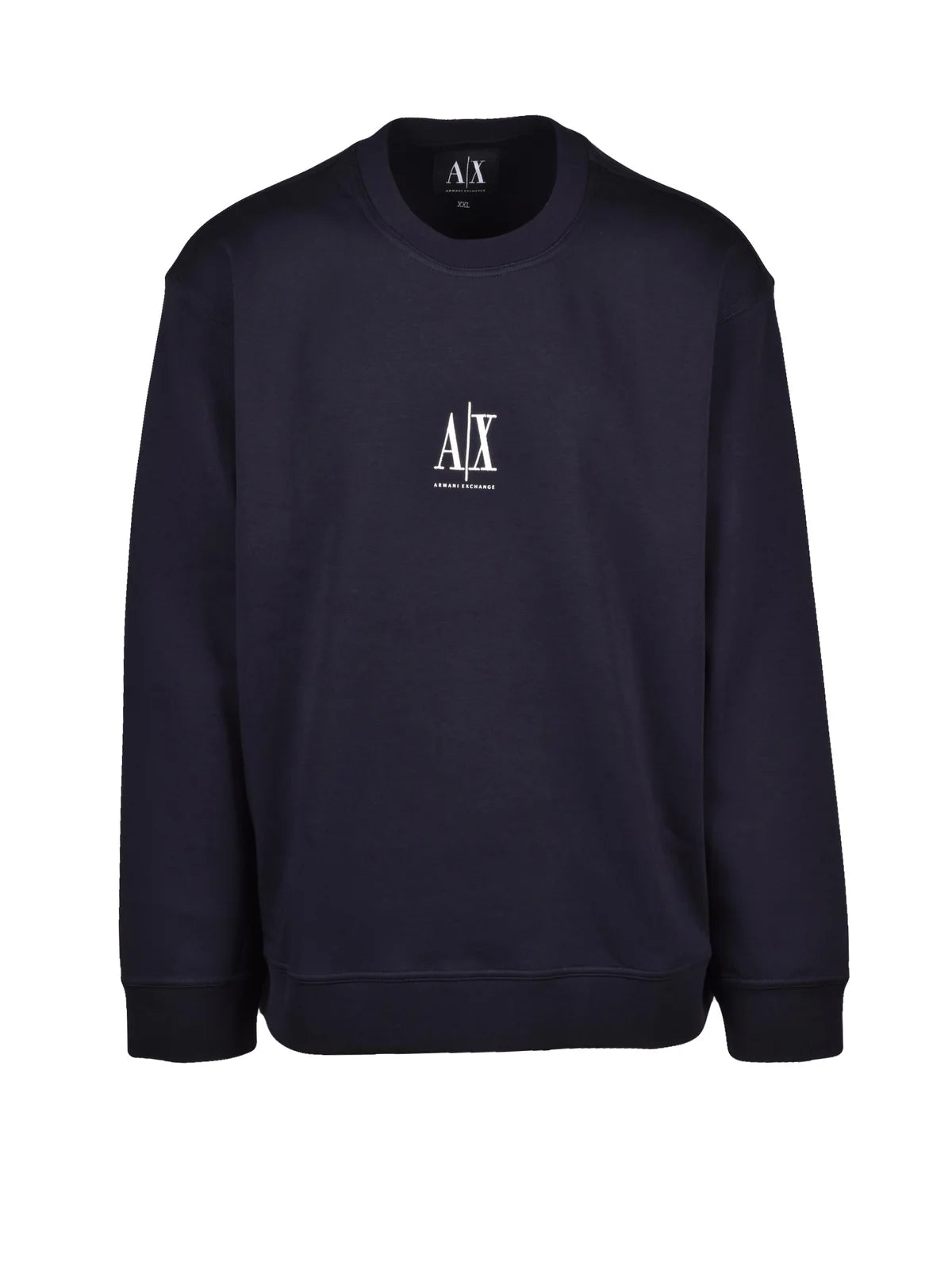 Armani Exchange Felpa Girocollo Stretch - Blu