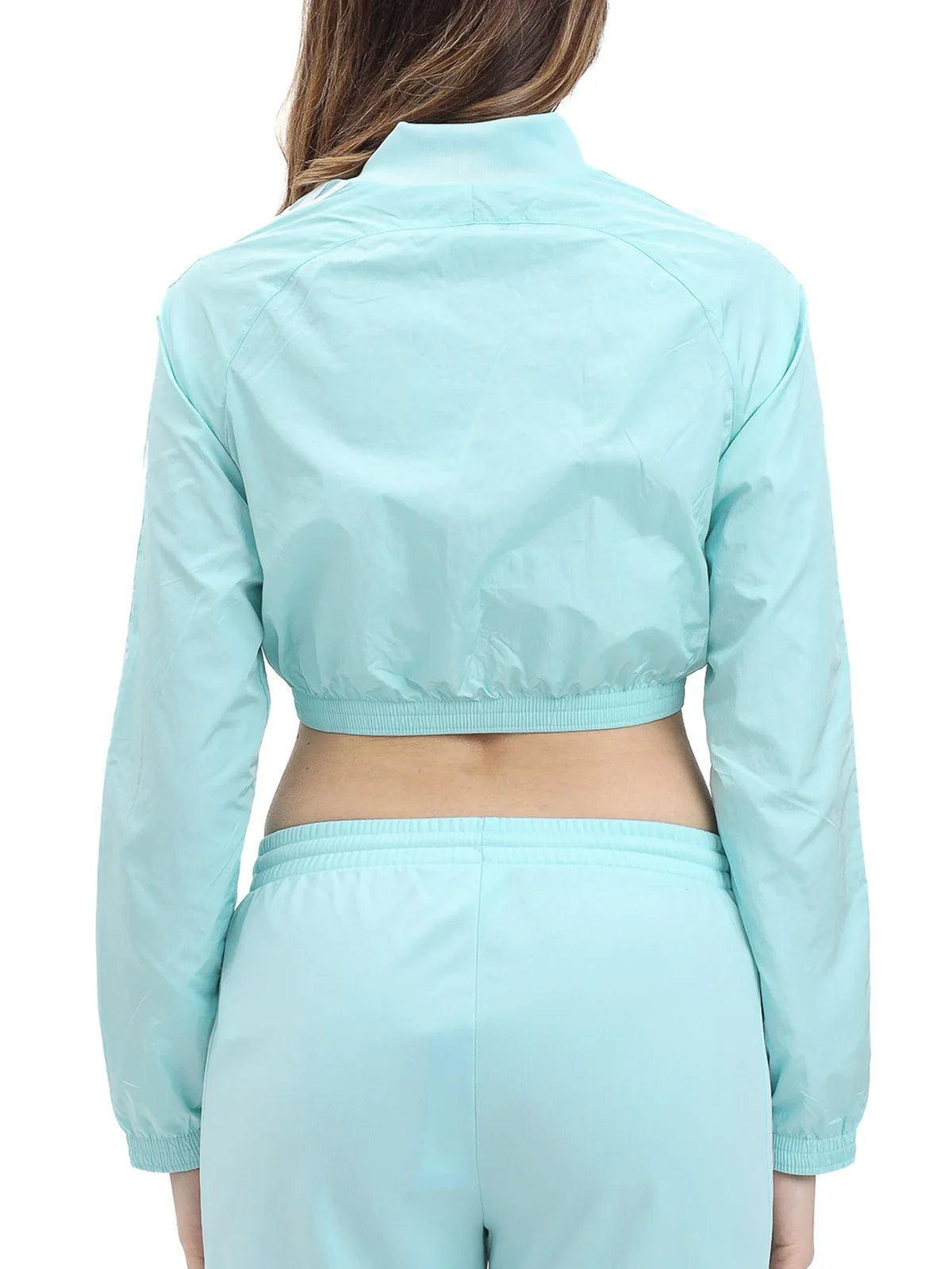 Adidas Felpa Corta Nylon Riciclato Verde Acqua