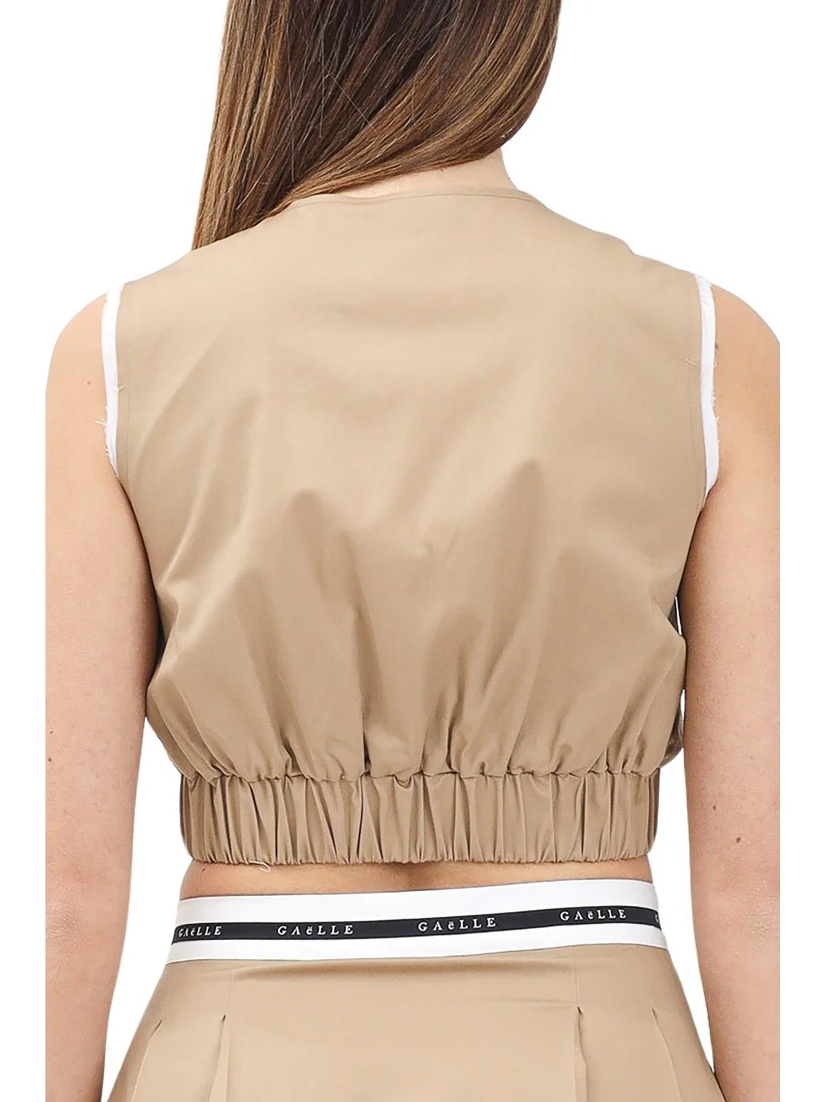 Gaëlle Gilet Cotone Stretch - Beige