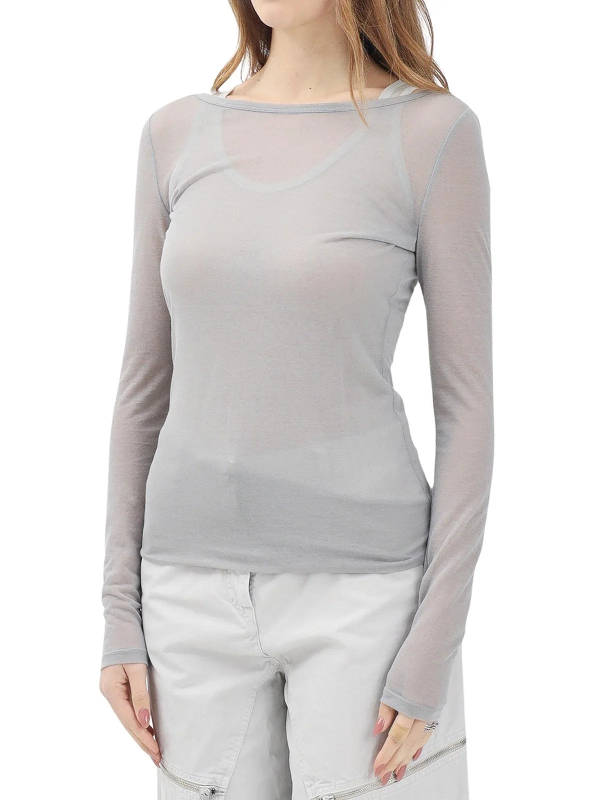 Pinko T-shirt Garzata Doppio - Grigio